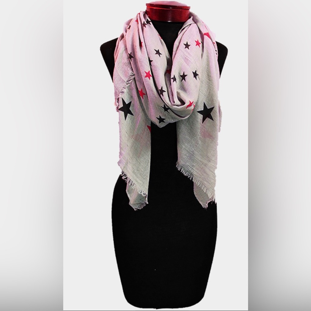 Women's Scarf - Pink and Gray - Picture 1 of 2